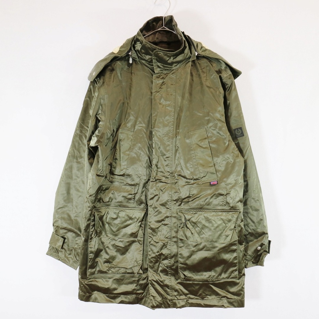 BELSTAFF(ベルスタッフ)のBelstaff ベルスタッフ  ナイロンジャケット  防寒   防風  ミリタリー  オリーブ (メンズ 42) 中古 古着 N6660 メンズのジャケット/アウター(ナイロンジャケット)の商品写真