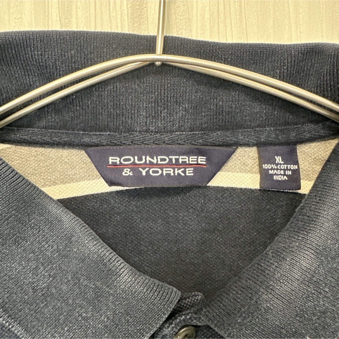 ROUNDTREE & YORKE ポロシャツ 長袖 ボーダー ビッグサイズ 3