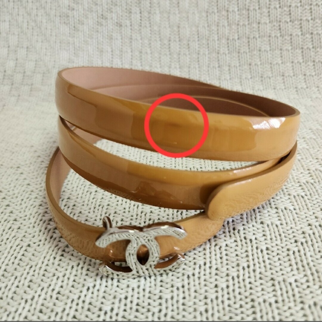 新品】CHANEL シャネル ベルト エナメル 新品】CHANEL シャネル ベルト エナメル
