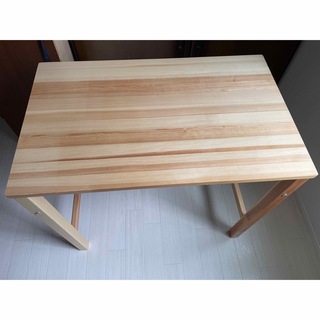 ムジルシリョウヒン(MUJI (無印良品))の無印良品　パイン材テーブル　折りたたみ式(折たたみテーブル)