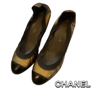 シャネル(CHANEL)のCHANEL ココマーク パテントレザー ヒールパンプス(ハイヒール/パンプス)