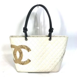 シャネル(CHANEL)のシャネル CHANEL CC ココマーク  A25169 カンボンライン ラージ ショルダーバッグ 肩掛け トートバッグ レザー ホワイト(トートバッグ)