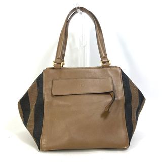 フェンディ(FENDI)のフェンディ FENDI ペカン 8BN251 ショルダーバッグ 肩掛け ハンドバッグ レザー/キャンバス ブラウン(ハンドバッグ)