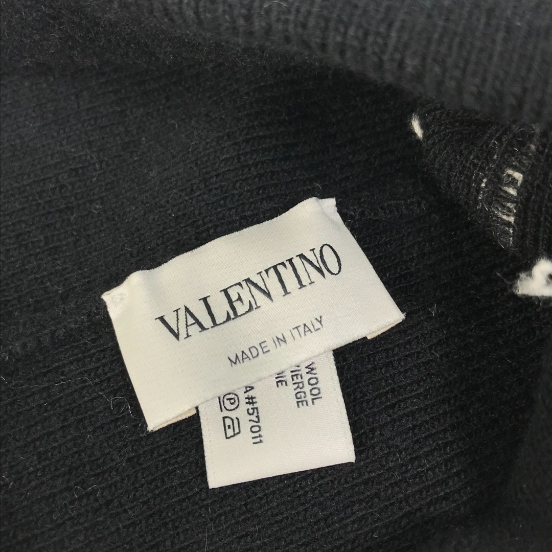 VALENTINO(ヴァレンティノ)のヴァレンティノ VALENTINO VLTN ロゴ  ビーニー 帽子 ニット帽 ニットキャップ ニット帽 ウール ブラック メンズの帽子(ニット帽/ビーニー)の商品写真
