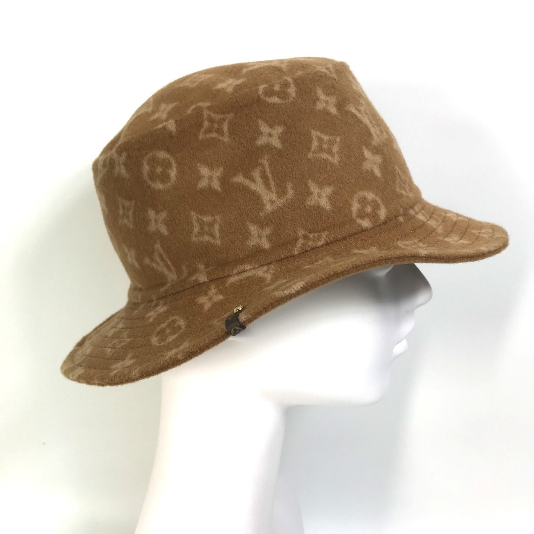 LOUIS VUITTON(ルイヴィトン)のルイヴィトン LOUIS VUITTON ボブ・キャリーオン M77295 モノグラム ハット帽 帽子 バケットハット ボブハット ハット ウール ブラウン 新品同様 レディースの帽子(ハット)の商品写真