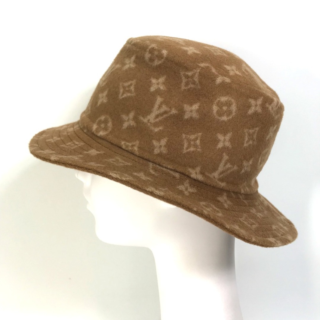 LOUIS VUITTON(ルイヴィトン)のルイヴィトン LOUIS VUITTON ボブ・キャリーオン M77295 モノグラム ハット帽 帽子 バケットハット ボブハット ハット ウール ブラウン 新品同様 レディースの帽子(ハット)の商品写真