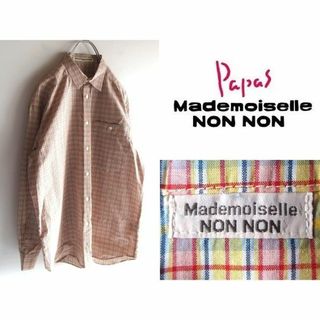 Mademoiselle NON NON ミニロゴワッペン チェックシャツ(シャツ/ブラウス(長袖/七分))