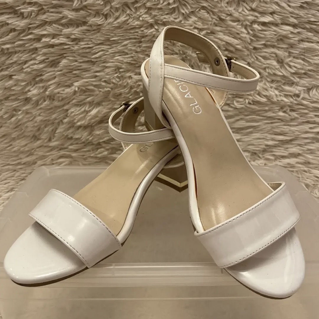 美品❤︎白ストラップサンダル❤︎24.0cm❤︎Lサイズ❤︎オフィスカジュアル♫ レディースの靴/シューズ(サンダル)の商品写真