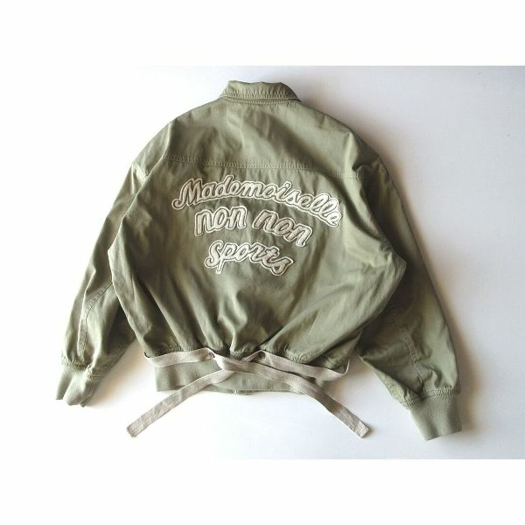 マドモアゼルノンノン ロゴワッペン ジップブルゾン FREE ゆったり レディースのジャケット/アウター(ブルゾン)の商品写真