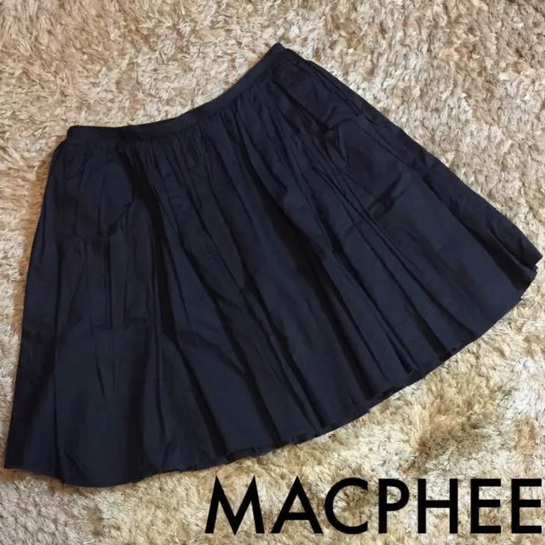 MACPHEE(マカフィー)のマカフィー ふんわりスカート ネイビー レディースのスカート(ひざ丈スカート)の商品写真