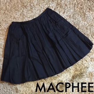 マカフィー(MACPHEE)のマカフィー ふんわりスカート ネイビー(ひざ丈スカート)