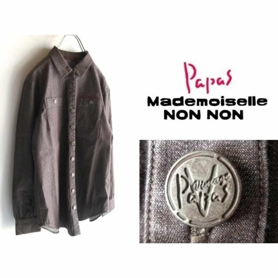 Mademoiselle NON NON ストレッチワークシャツ 40/L