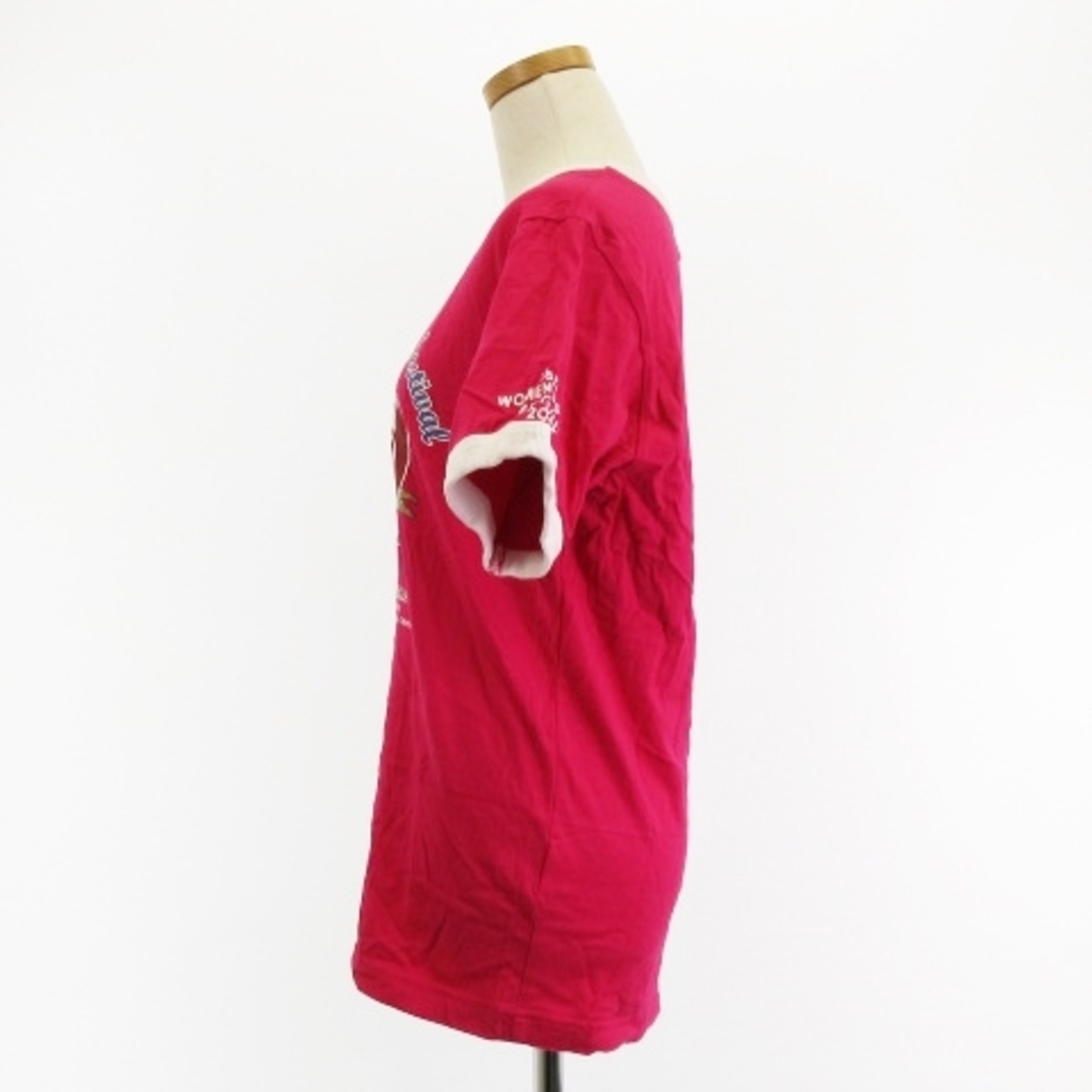 CAPTAIN SANTA(キャプテンサンタ)のキャプテンサンタ Tシャツ 半袖 トリム プリント ハート コットン ピンク S レディースのトップス(Tシャツ(半袖/袖なし))の商品写真