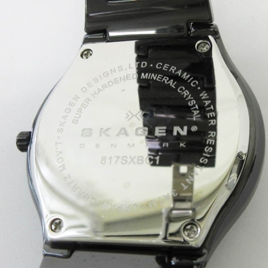 スカーゲン 腕時計 クォーツ 817SXBC1 セラミック ブラック