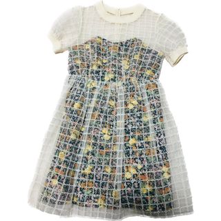 ジルバイジルスチュアート(JILL by JILLSTUART)の極美品 JILL by JILL STUART オーガンジー花柄ワンピース(ひざ丈ワンピース)