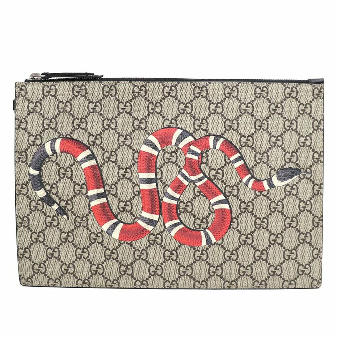 Gucci - グッチ 【GUCCI】キングスネークプリント GGスプリーム ポーチ