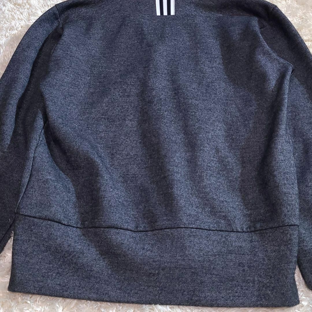 Y-3 - Y-3 ウール カーディガン 胸ロゴ刺繍 3ストライプ S 濃灰 肉厚