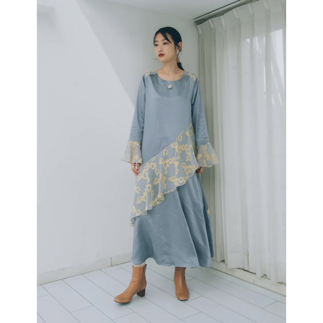 MARTE sahara Flower Flare Docking Dress - ロングワンピース/マキシ