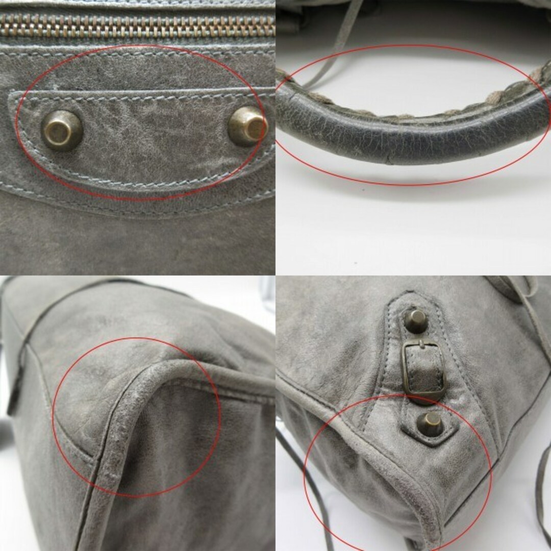 バレンシアガ ザ シティ レザー 2WAY ショルダー トート ハンド バッグ