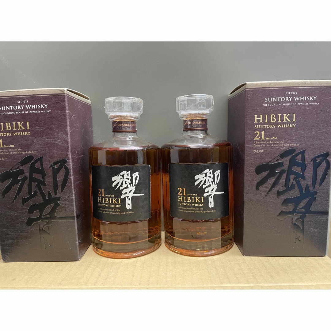 2本　サントリー 響21年 HIBIKI 700ml 43％ 箱付 未開詮 古酒