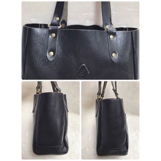CLEDRAN - 美品 CLEDRAN クレドラン ロゴ オールレザー トートバッグ