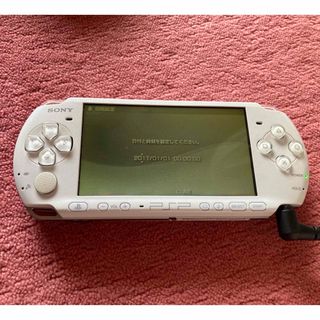 ソニー(SONY)のPSP-3000 白　本体のみ　ゴッドイーターバースト付き(携帯用ゲーム機本体)