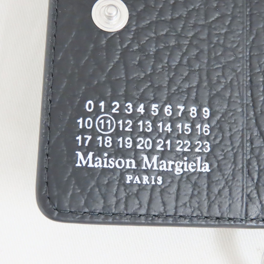 メゾンマルジェラ キーリング付きカードケース S56UI0128 レザー ブラック Maison Margiela Ts767581 超美品