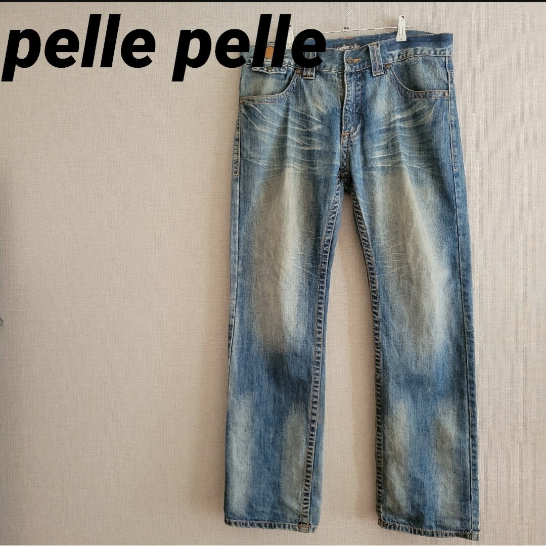 pelle pelle ペレペレ ワイドデニムパンツ - デニム/ジーンズ