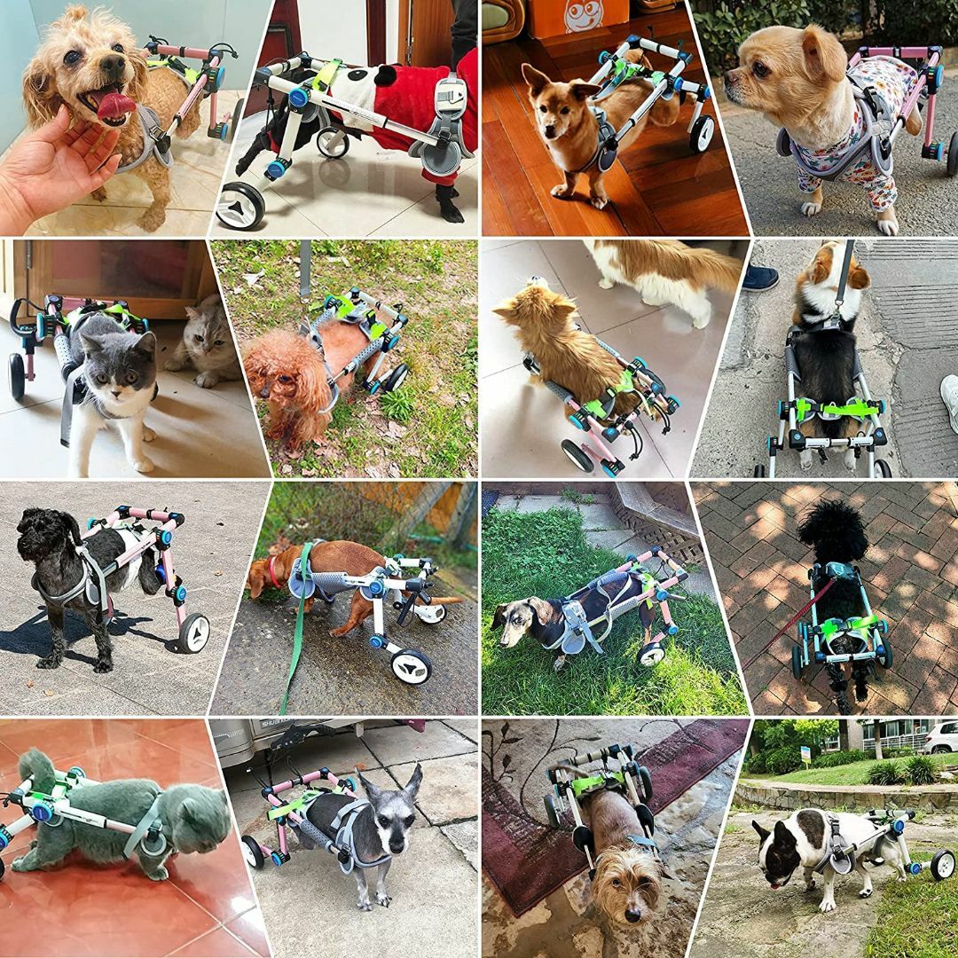 調節可能 犬 車椅子 折りたたみ式 ペット 犬 介護 歩行器 障害者ペット 犬の