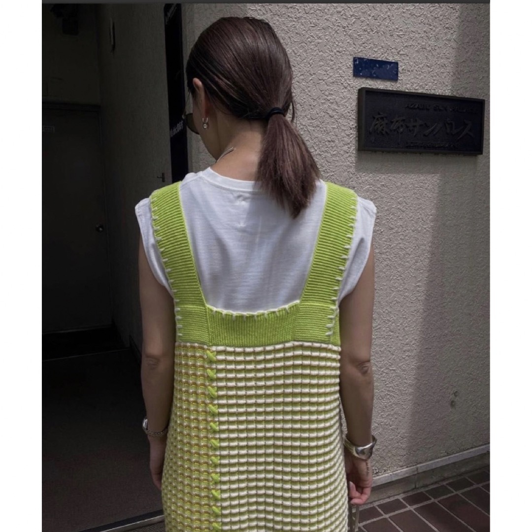 ameri URAOMOTE MIX HAND STITCH DRESS