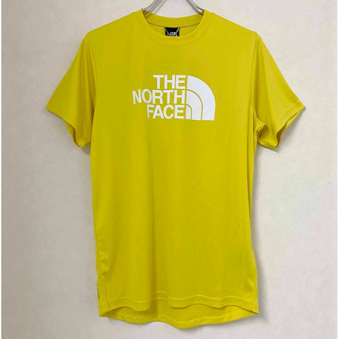 THE NORTH FACE(ザノースフェイス)の新品 M ★ ノースフェイス 半袖 ロゴ Tシャツ 速乾 イエロー US-S メンズのトップス(Tシャツ/カットソー(半袖/袖なし))の商品写真