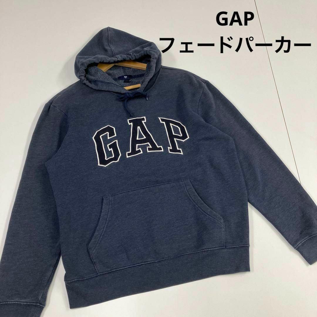 GAP ギャップ プルオーバー パーカー ビックロゴ ネイビー Sサイズ