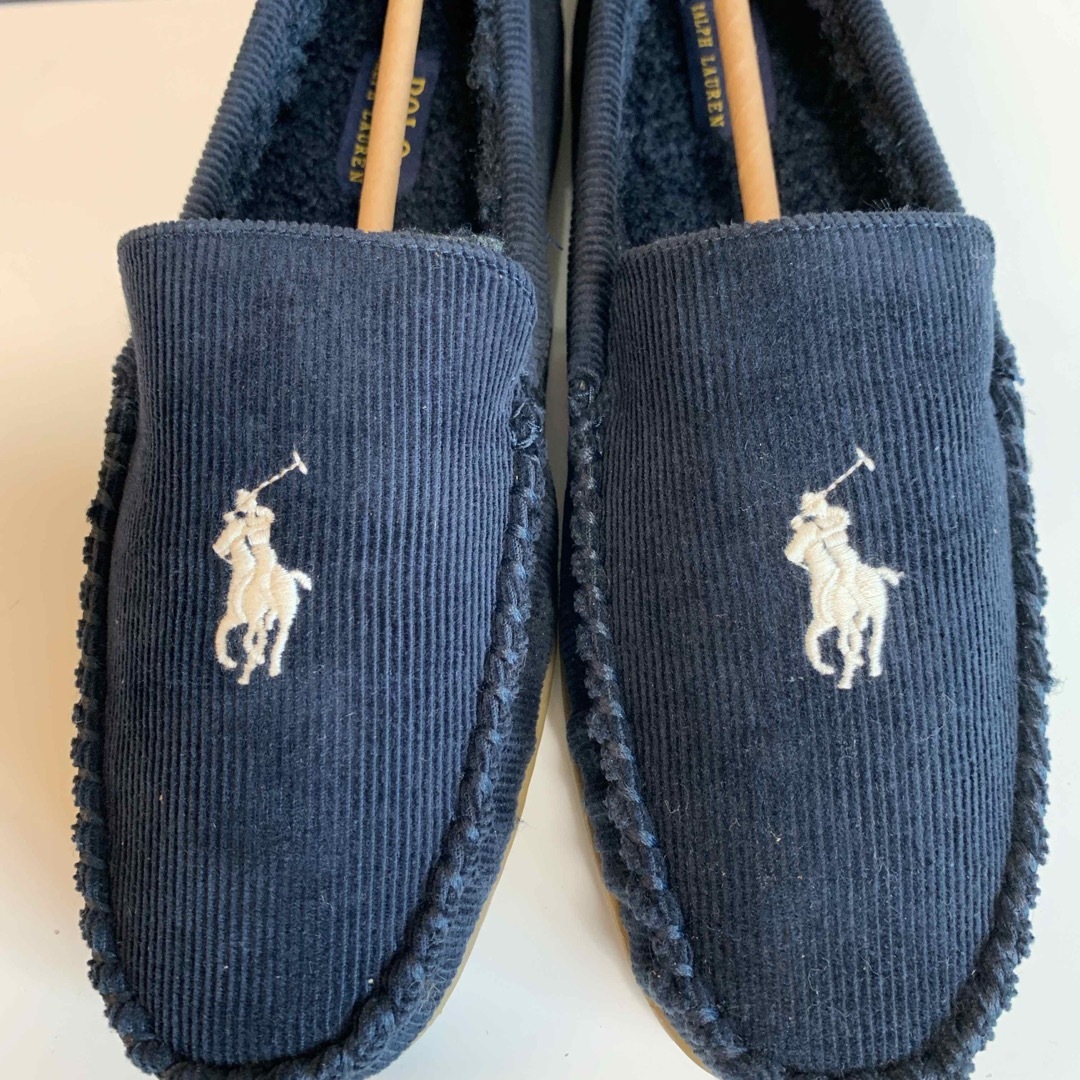 Ralph Lauren(ラルフローレン)の【新品】ラルフローレン ポニーロゴ モカシン ボア ネイビー 9 メンズの靴/シューズ(スリッポン/モカシン)の商品写真