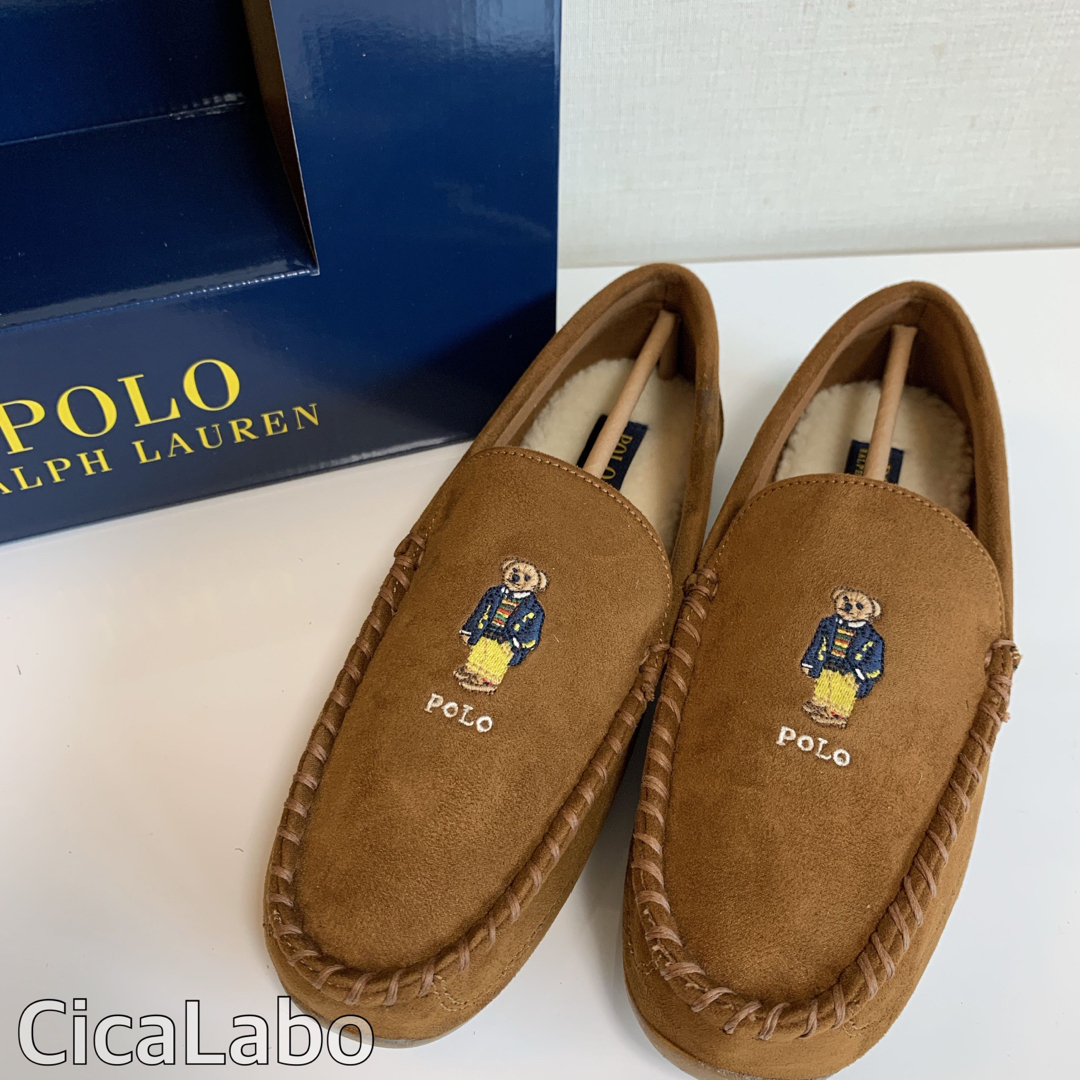 新品】ラルフローレン ポロベア モカシン ブラウン 9-eastgate.mk