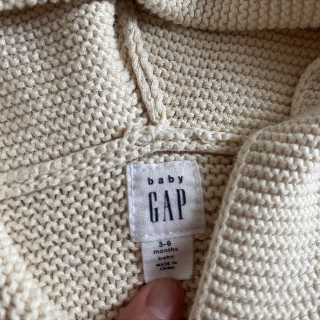 babyGAP(ベビーギャップ)のbabygap 3-6months くま耳パーカー キッズ/ベビー/マタニティのベビー服(~85cm)(カーディガン/ボレロ)の商品写真