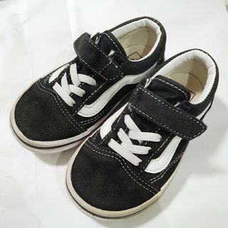 ヴァンズ(VANS)の16cm VANS バンズオールドスクール  ブラック  マジックテープ 　黒(スニーカー)