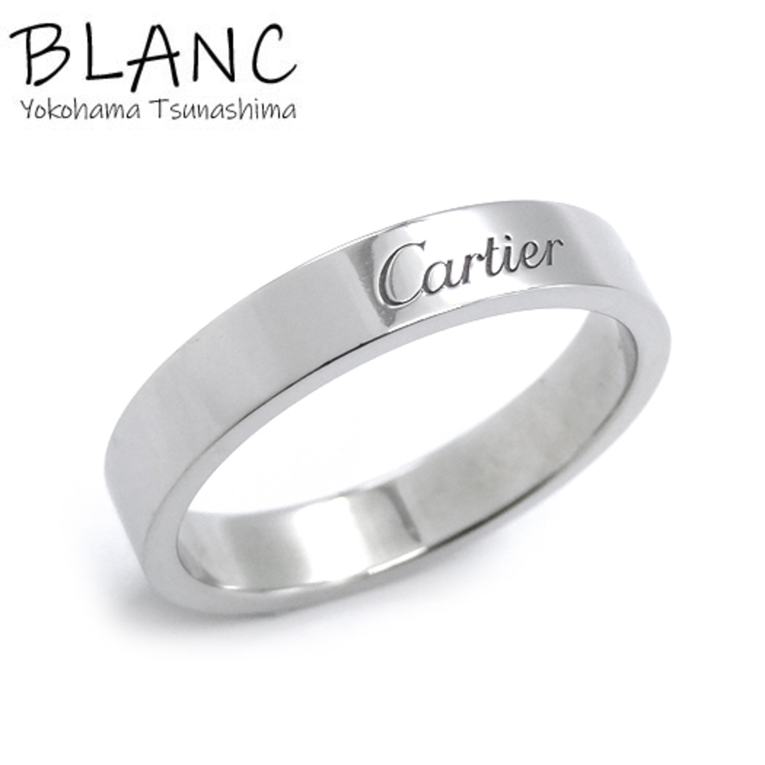 Cartier(カルティエ)のカルティエ エングレーブド リング 4mm 指輪 Pt950 プラチナ950 ＃58 約17.5号 ジュエリー CARTIER メンズのアクセサリー(リング(指輪))の商品写真