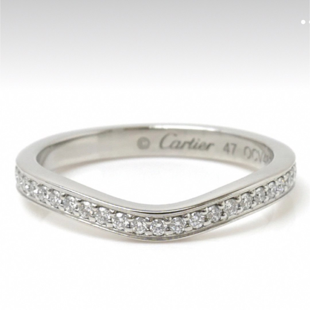 プレゼント【新品仕上】CARTIER カルティエ バレリーナカーブ ハーフエタニティ