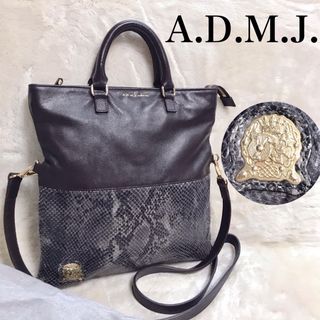 エーディーエムジェイ(A.D.M.J.)のA.D.M.J. 3way トートバッグ ショルダーバッグ クラッチバッグ 総柄(ショルダーバッグ)