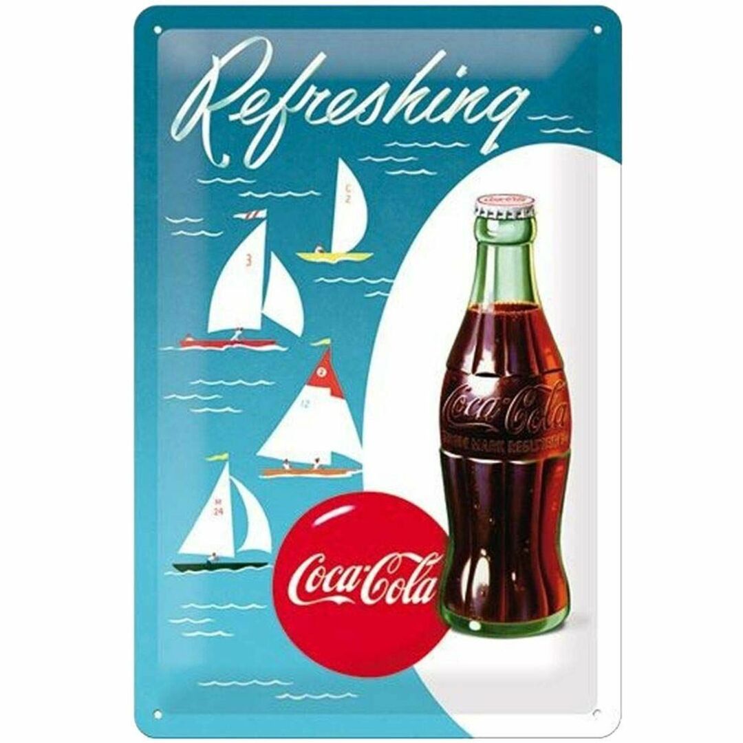 Coca Cola Sailing Boats メタルサインプレート (na 3