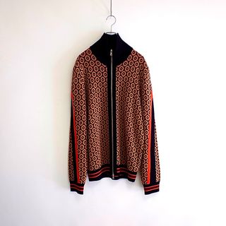 DRIES VAN NOTEN ニット・セーター S 黒x赤等(総柄)