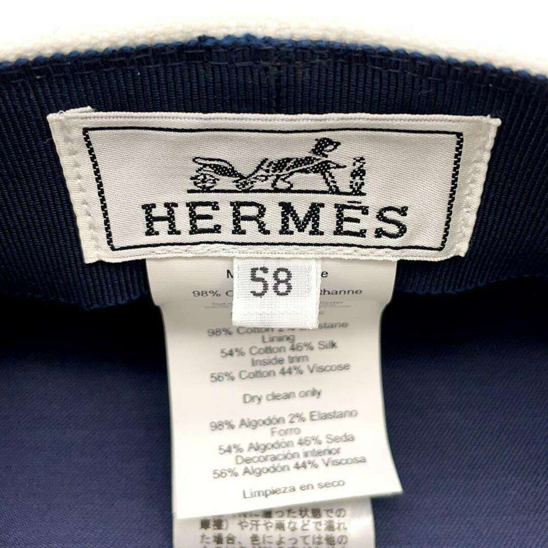 Hermes(エルメス)のエルメス キャスケット ヴォーバン Vauban コットン シェーヌ・ダンクル サイズ58 HERMES 帽子 レディースの帽子(その他)の商品写真