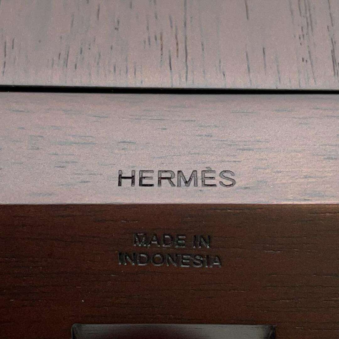 エルメス フォトフレーム Tibi スモール ルージュ/シルバー金具 ウッド/スイフト HERMES 写真立て