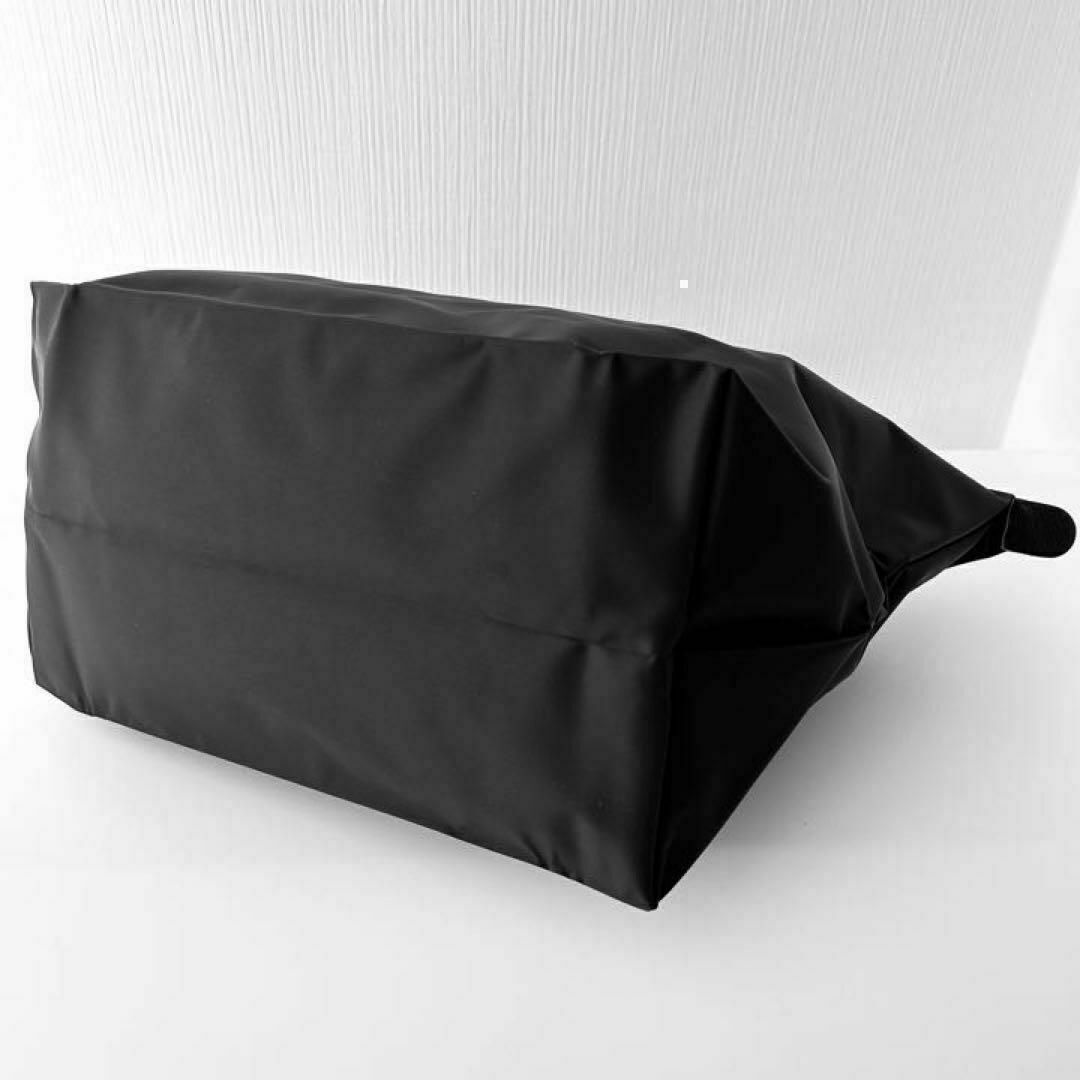 新品ロンシャンLONGCHAMPトートバッグLサイズ折りたたみブラックレザー