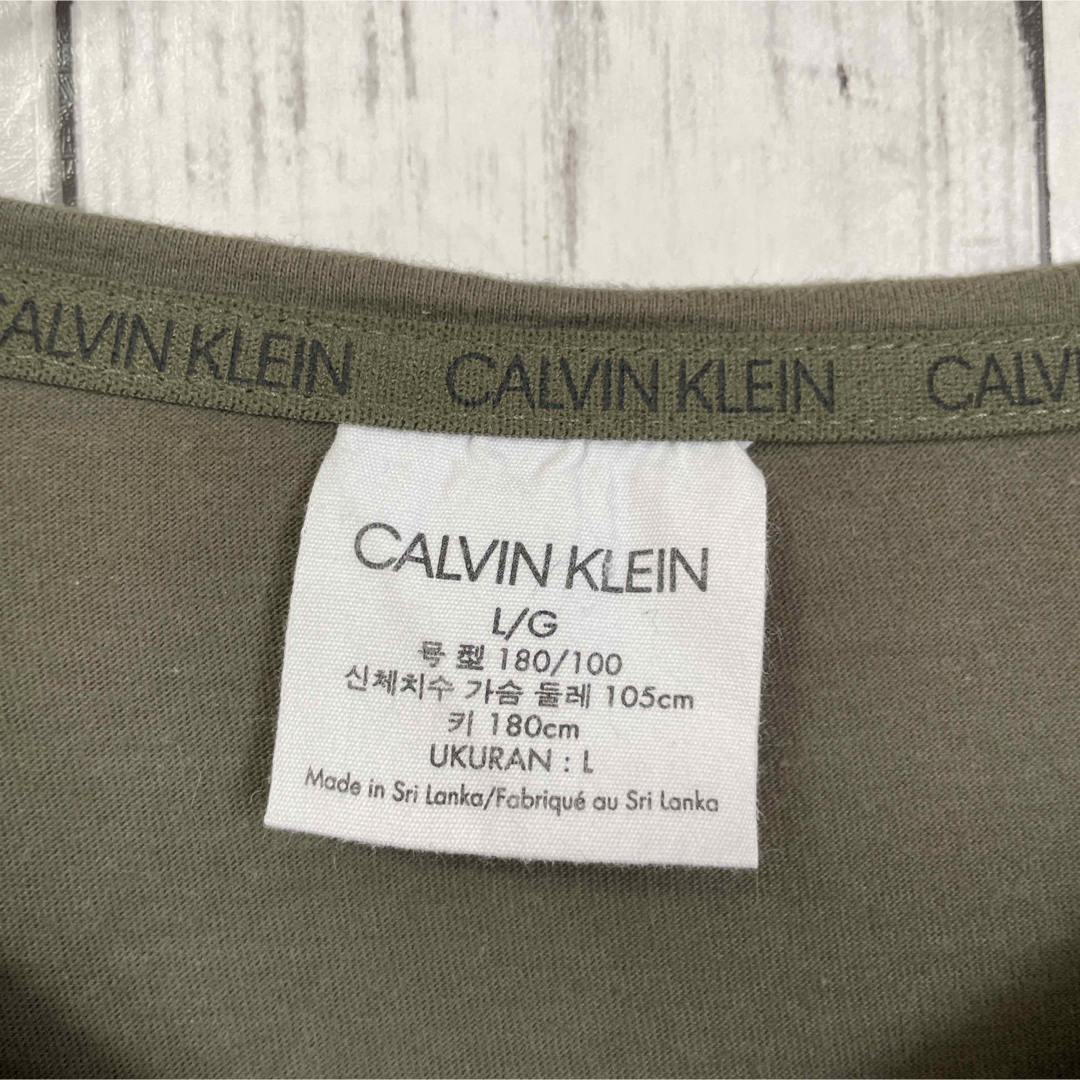 Calvin Klein(カルバンクライン)のCALVIN KLEIN カルバンクライン ロンT 長袖 カーキ 秋 海外古着 メンズのトップス(Tシャツ/カットソー(七分/長袖))の商品写真