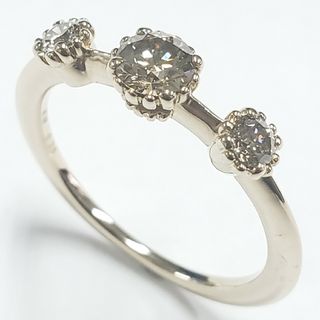 ☆仕上済☆カシケイ☆ダイヤモンド☆ミルリング☆ブラウンゴールド☆0.35ct☆(リング(指輪))