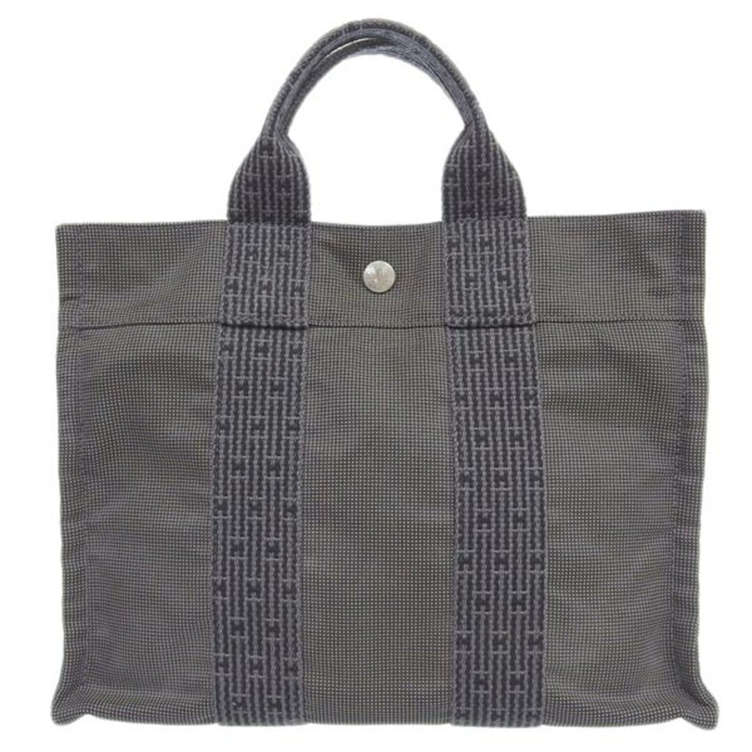 HERMES エルメス キャンバス エールラインPM ハンドバッグ - グレー gy-