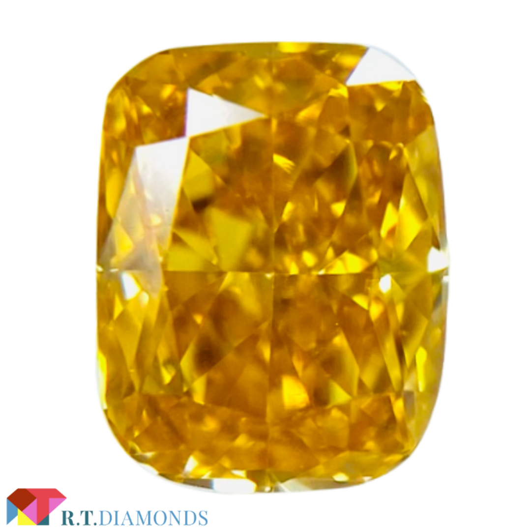 FANCY VIVID YELLOW ORANGE 0.311ct X レディースのアクセサリー(その他)の商品写真