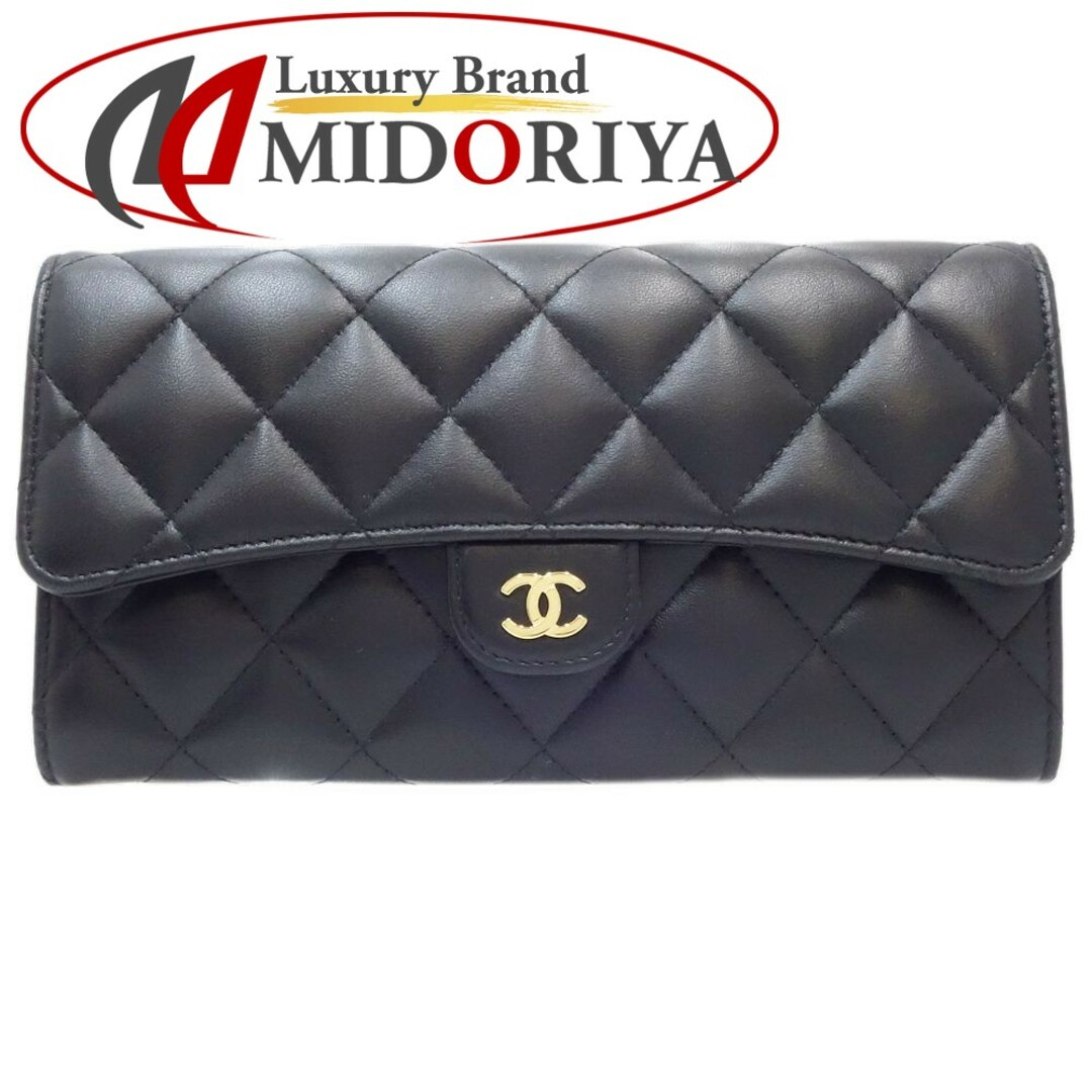 CHANEL シャネル クラシックロングフラップウォレット マトラッセ ココマーク   AP0241 長財布 キャビアスキン ブラック/083831