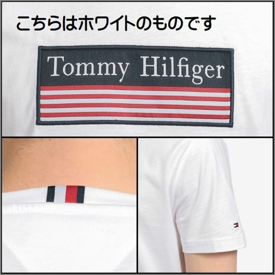 TOMMY HILFIGER(トミーヒルフィガー)のSTRIPED WOVEN LAVEL TEE ネイビー Mサイズ メンズのトップス(Tシャツ/カットソー(半袖/袖なし))の商品写真